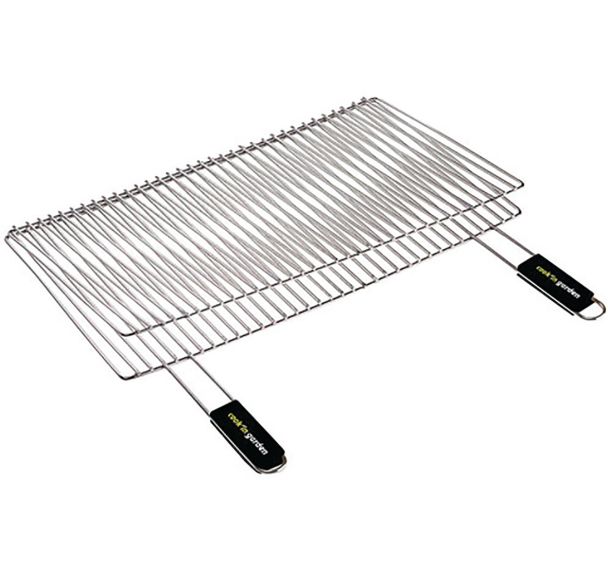 Grille double rectangulaire 60x40cm manche soft touch