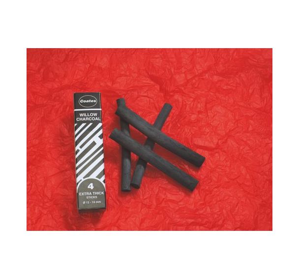 Gros fusain spécial maternelle diam: 12 mm (Boîte de 4)