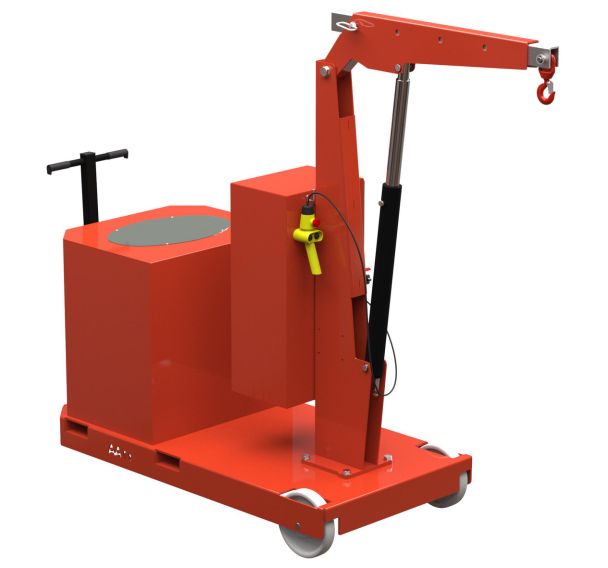 Grue d'atelier porte-a-faux a mat fixe traction manuelle 1T Stockman
