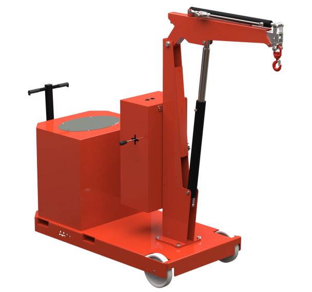 Grue d'atelier porte-a-faux a mat fixe traction manuelle 1T Stockman