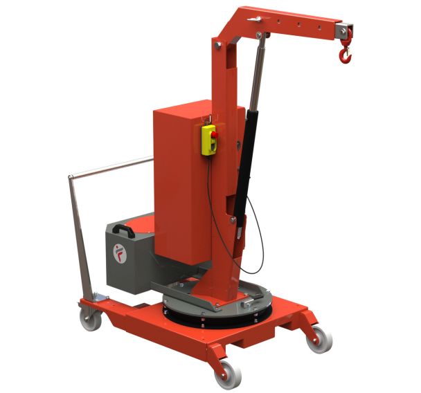 Grue d'atelier porte-a-faux manuelle a mat rotatif 200 kg - Stockman