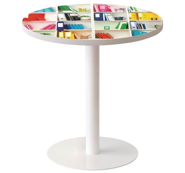 Guéridon Easy Ø 60 cm plateau coloris Décor - Manutan Expert