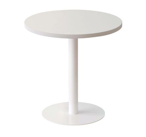 Guéridon Easy Office pied blanc Ø 60 cm plateau Blanc