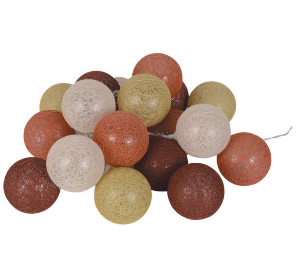 Guirlande 20 lumières coton multicouleur 1 BUBBLE L300 cm Corep