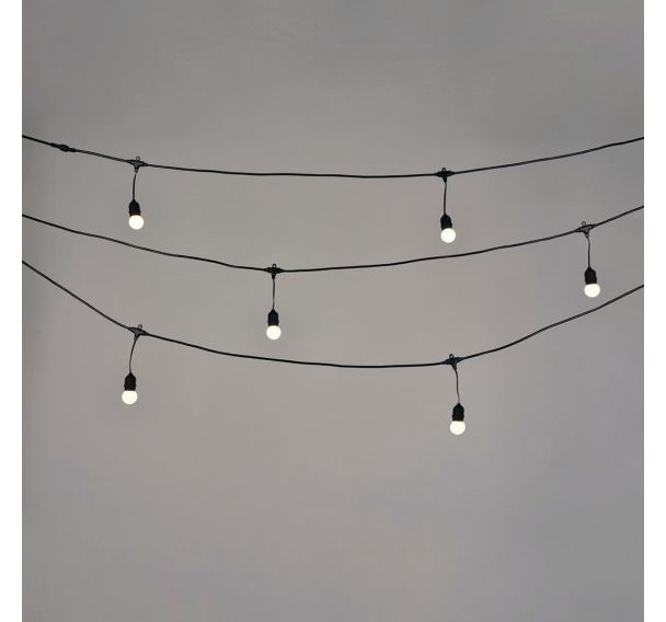 Guirlande esprit guinguette 10 lumières noir