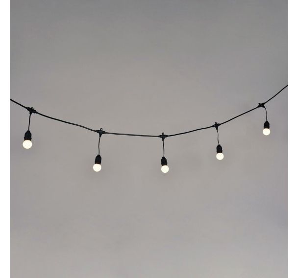 Guirlande esprit guinguette 10 lumières noir
