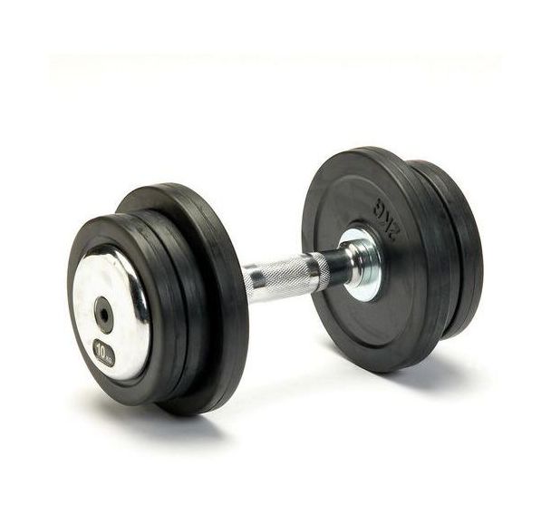 Haltère bloqué caoutchouc 4kg à 38kg