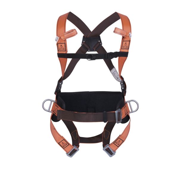 Harnais antichute 4 points + ceinture de maintien Taille L Orange