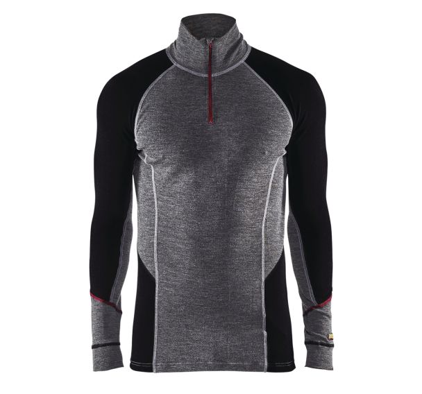 Haut de sous-vêtement col camionneur xwarm gris/noir