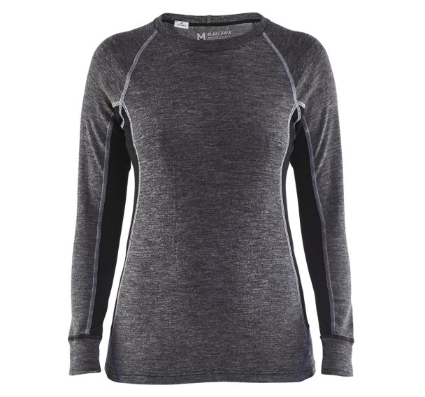 Haut de sous-vêtements warm femme gris/noir