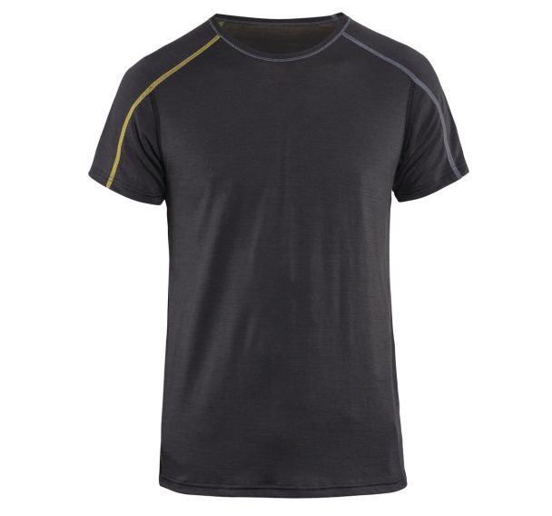 Haut de sous-vêtements xlight gris foncé/jaune manches courtes