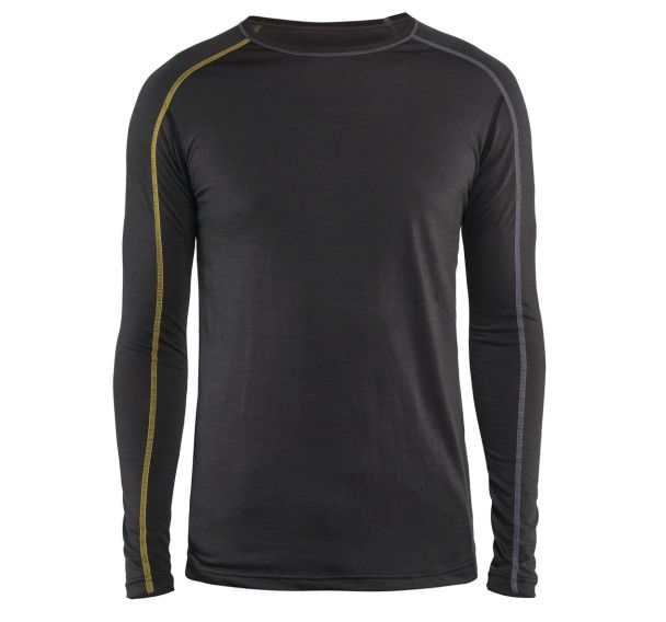 Haut de sous-vêtements xlight gris foncé/jaune manches longues