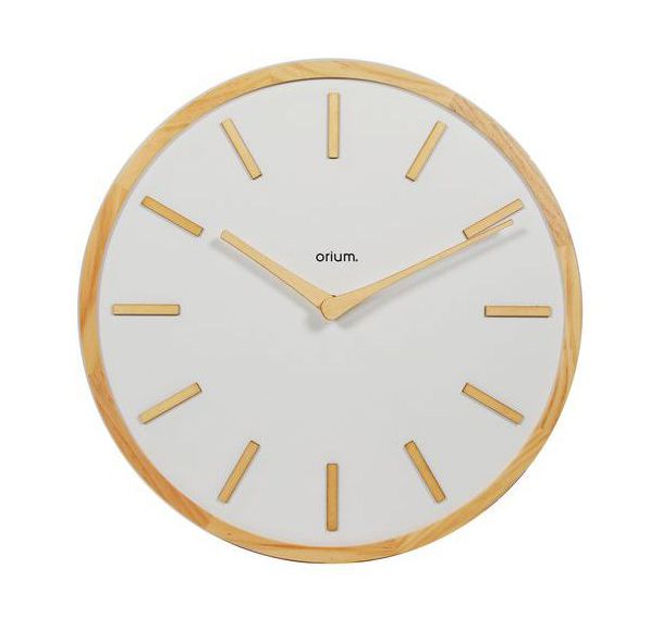 Horloge 30 cm Elegance Bois Blanc - Orium