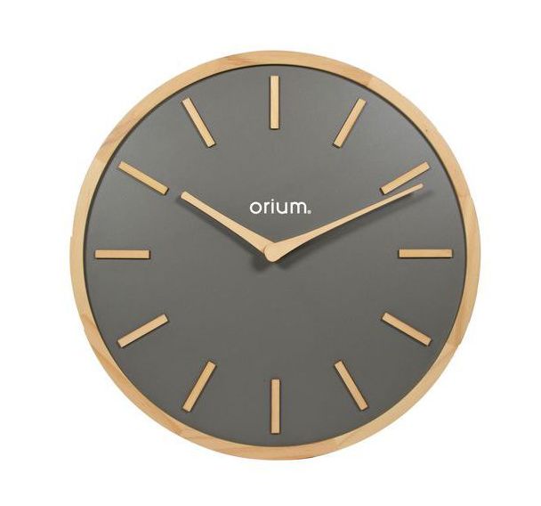 Horloge 30 cm Elegance Bois Gris anthracite - Orium