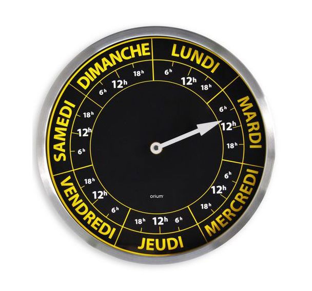 Horloge Contraste Hebdo Ø30 - Orium