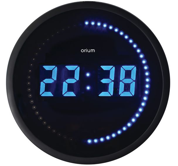 Horloge LED bleue 30 cm - Orium