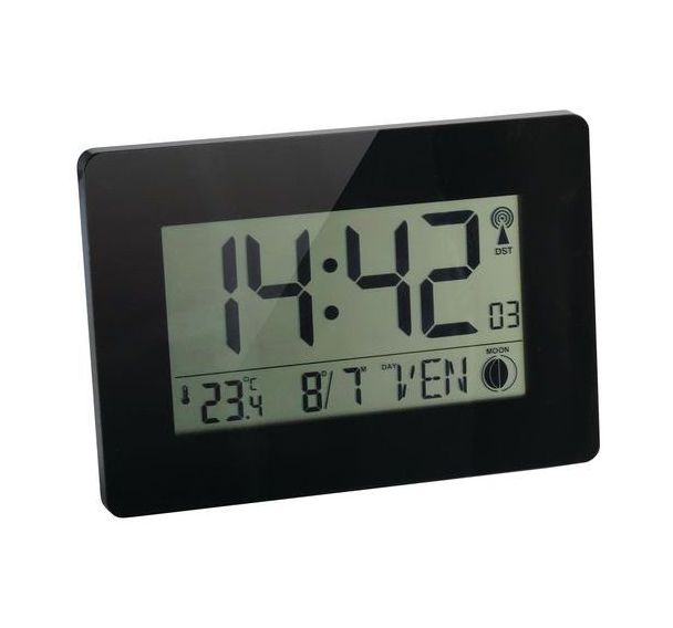 Horloge RC Digitale Austin 16,2 x 22,9 cm Noir