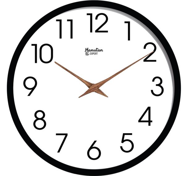 Horloge analogique Eco-conçue Noir Manutan