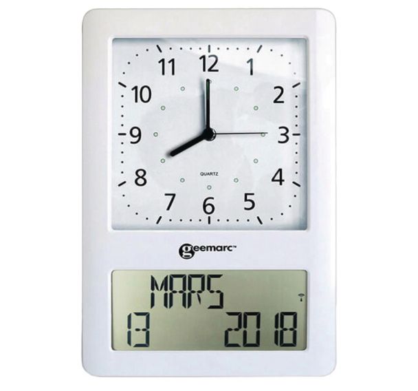 Horloge analogique et numerique grand affichage