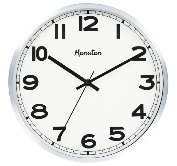 Horloge analogique murale à quartz Ø 30 cm - Manutan