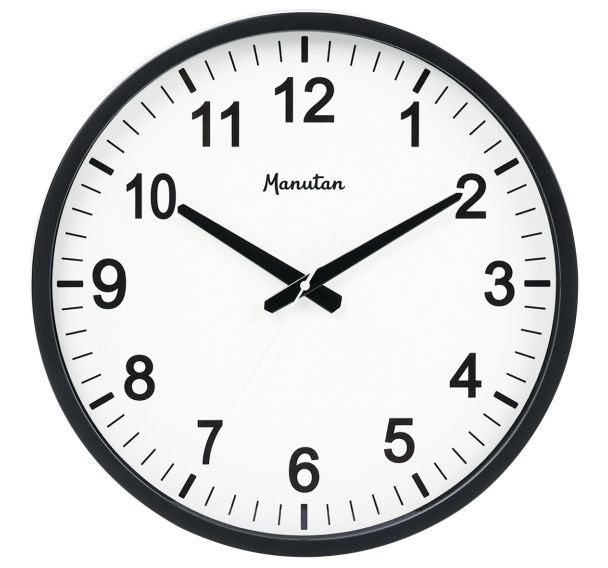 Horloge analogique murale à quartz Ø 40 cm - Manutan Expert