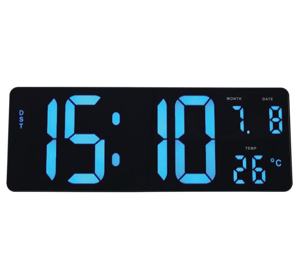Horloge digitale LCD murale ou à poser diode bleue