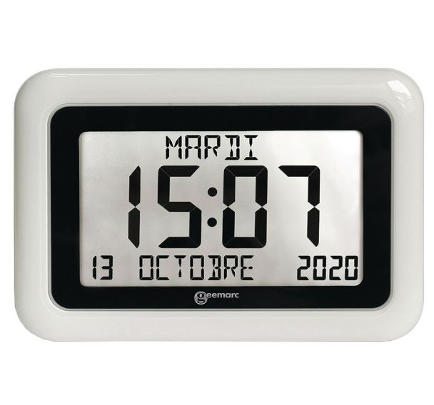 Horloge grand affichage blanc
