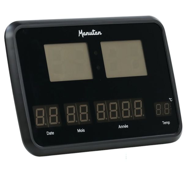 Horloge murale LED rectangulaire grand format - Manutan