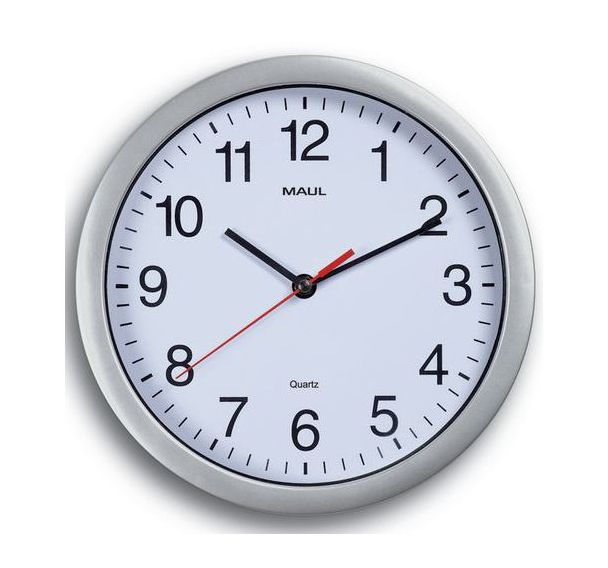 Horloge murale MAULrun à quartz 25,2 cm argenté