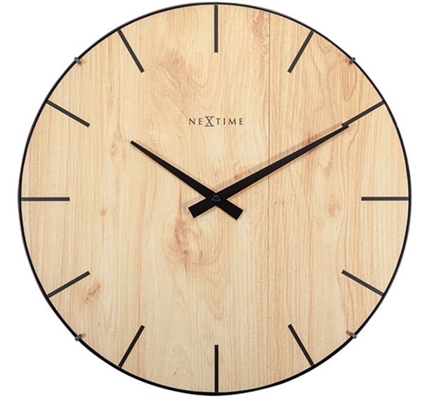Horloge murale design Edge Wood Dome - NeXtime