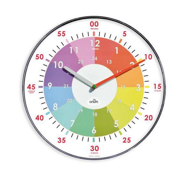Horloge scolaire murale Ø 30 cm