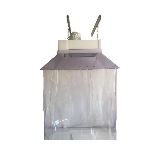 Hotte d'aspiration suspendue avec kit lanières PVC