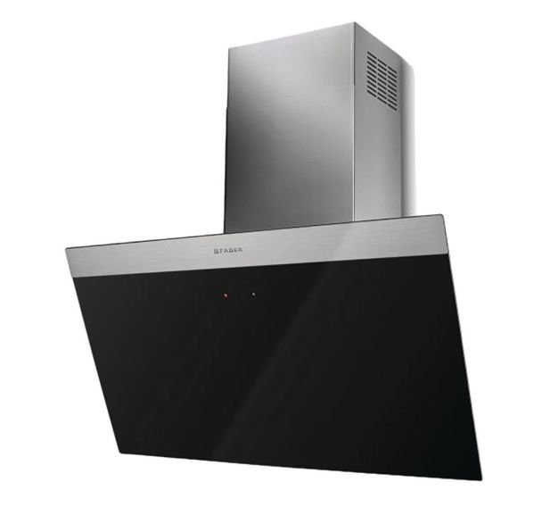 Hotte décorative DAISY Plus 800 inox et verre noir FABER - 5816724