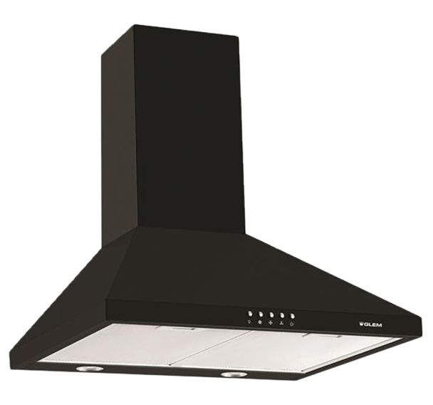 Hotte décorative murale GHP650BK - Débit 569 m3/h - Glem