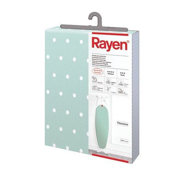 Housse repassage molleton revêtement titane - 130x45cm