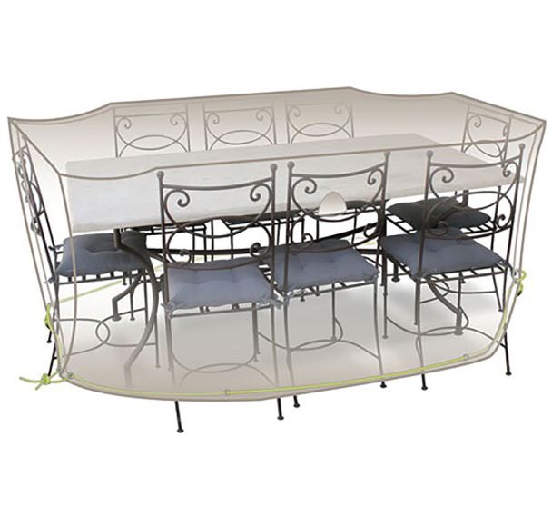 Housse table rectangulaire et chaises 8 à 10 personnes