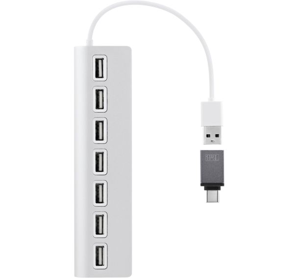 Hub USB-A aluminium vers 7 ports USB-A 2.0