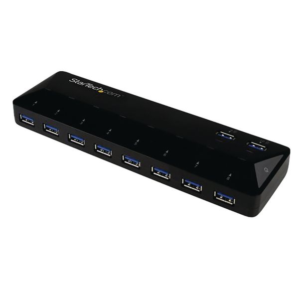 Hub USB 3.0 à 10 ports avec ports de charge et synchronisation-2x 1,5 A