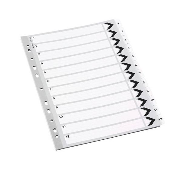 Index numérique 1-12 Mylar