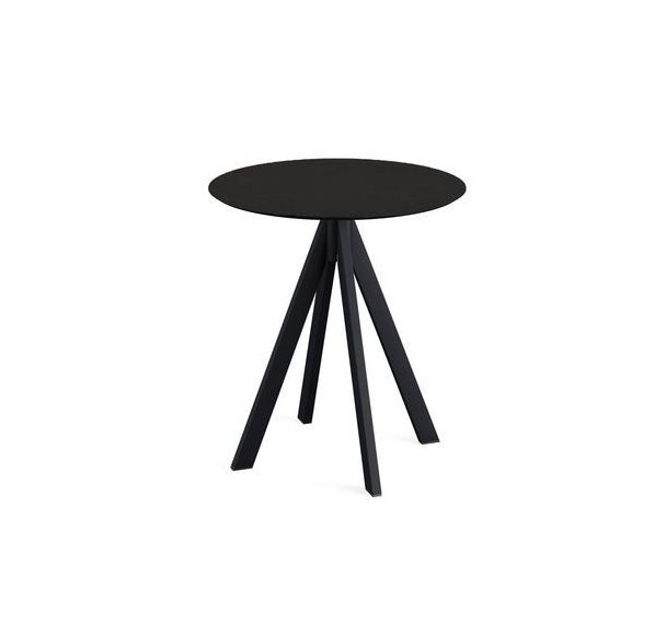 Infinity table de bistrot ronde - piètement noir + plateau HPL - Veba