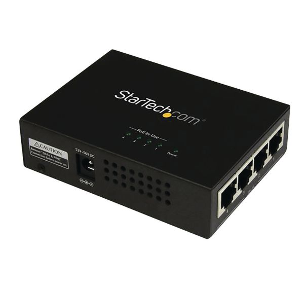 Injecteur PoE+ à 4 ports Gigabit-Midspan Power over Ethernet-802.3at/af