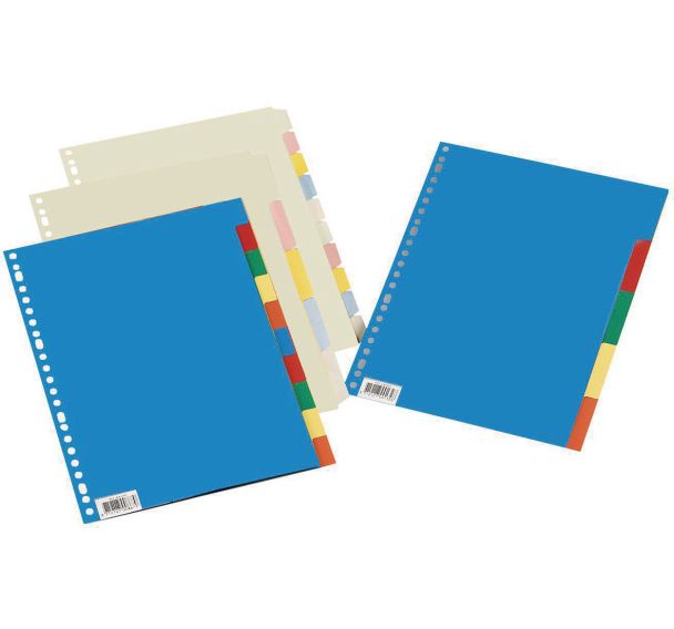 Intercalaire couleur carton