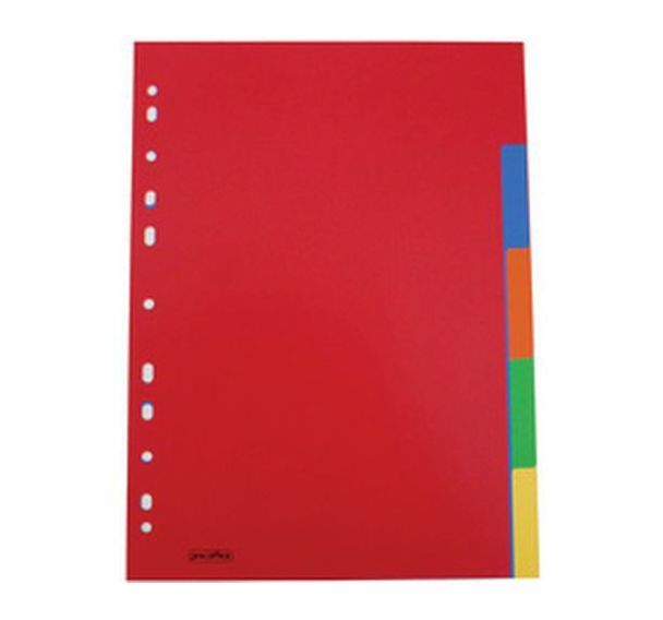 Intercalaire en plastique, uni, A4