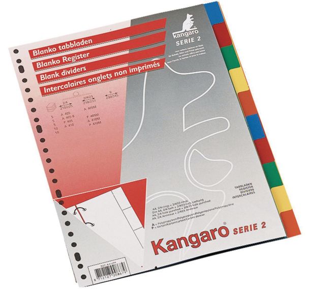 Intercalaire polypropylène couleur