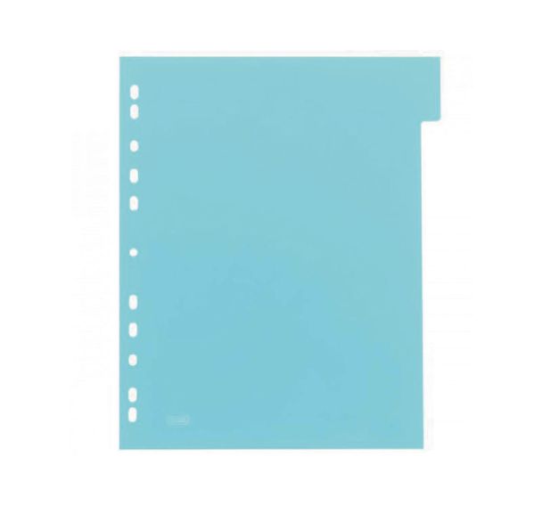 Intercalaires Neutres A4 6 Positions Polypro Translucide Epaisseur 30/100ème Coloris Assortis
