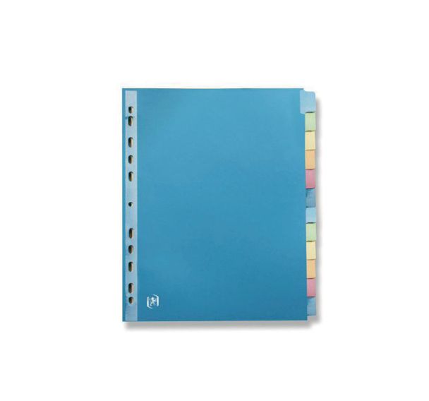 Intercalaires Neutres Color Life A4XL 12 Positions Carte Lustrée Epaisseur 220g Coloris Assortis