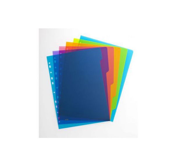 Intercalaires Neutres Color Life A4 6 Positions Couverture Polypro 30/100ème Coloris Assortis