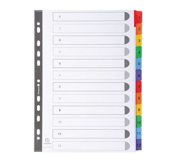 Intercalaires imprimés numériques - Exacompta - Lot de 20