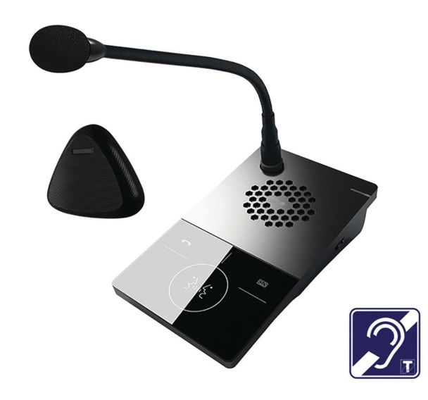 Interphone de guichet vitré avec boucle magnétique intégrée - Opus
