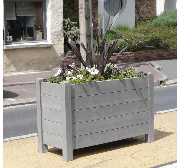 Jardinière Avenue forme rectangulaire plastique recyclé Espace Urbain